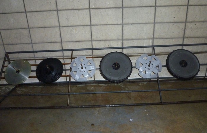 Das Ergebnis der Reinigung bei den Rädern usw.